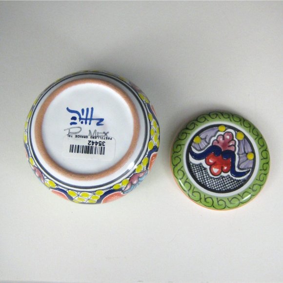 Pastillero Talavera Trinket Box Jar Tabaq Palace Resort Ceramic 3 inch - Picture 7 of 9